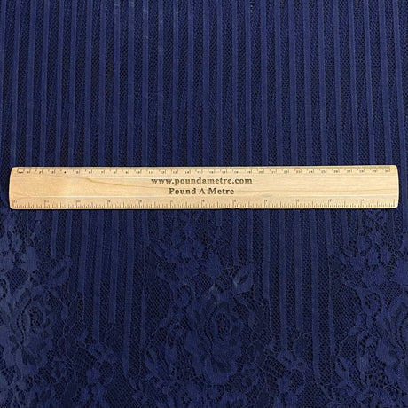 Pound A Metre 3 Metres 3 Metres Beautiful Rachelle Lace Fabric- 55" Wide (Navy)