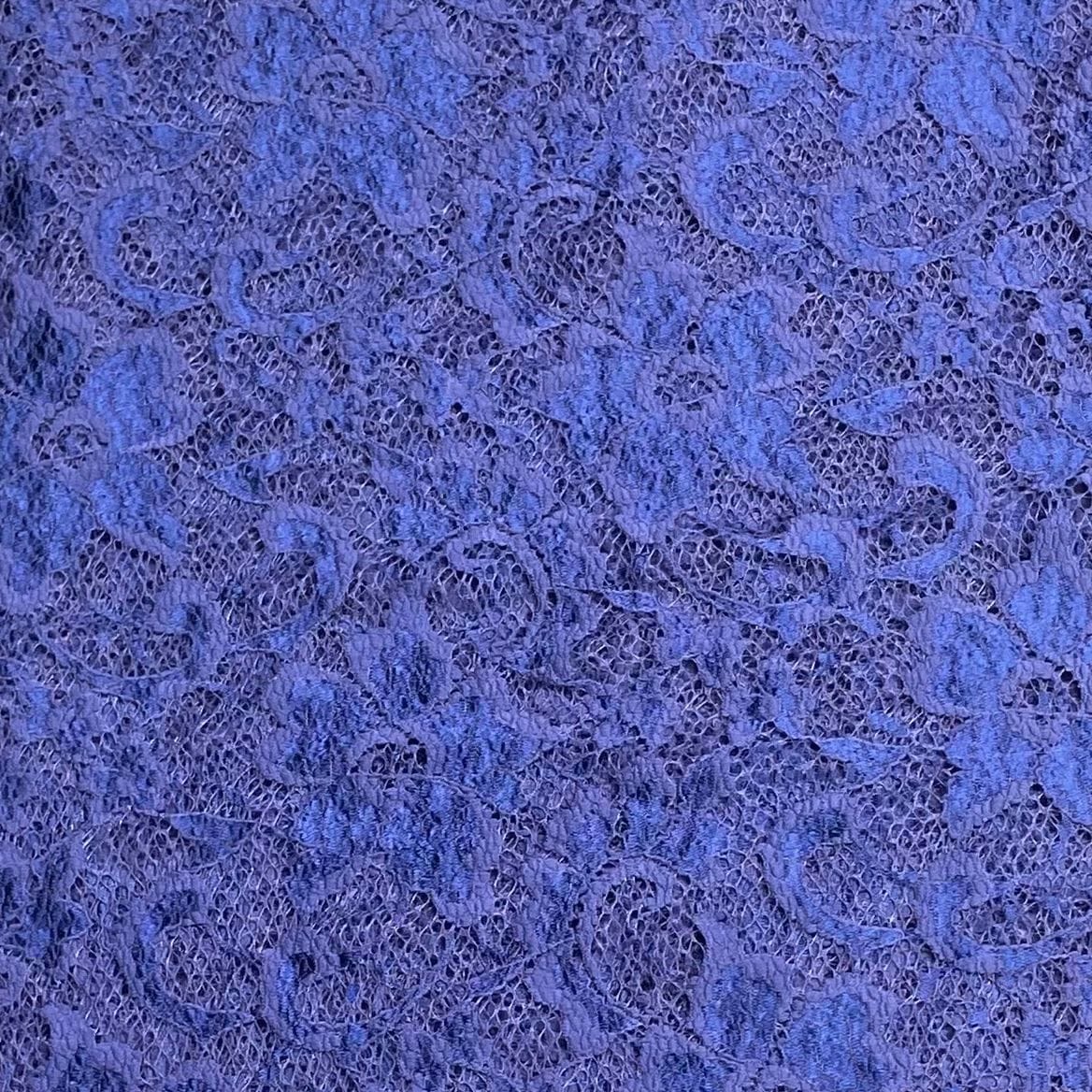 Pound A Metre 3 Metres Beautiful Rachelle Lace Fabric- 55" Wide (Navy)