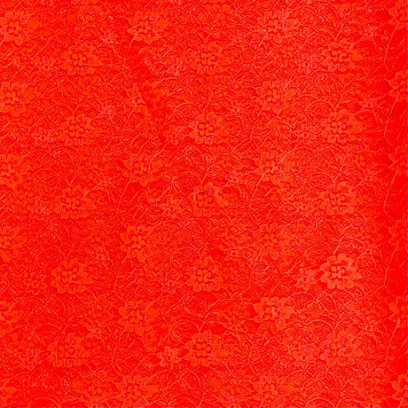 Pound A Metre 3 Metres 3 Metres Beautiful Rachelle Lace Fabric- 55" Wide (Nylon Orange)
