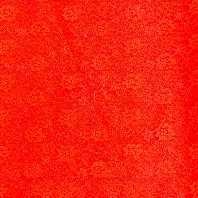 Pound A Metre 3 Metres 3 Metres Beautiful Rachelle Lace Fabric- 55" Wide (Nylon Orange)