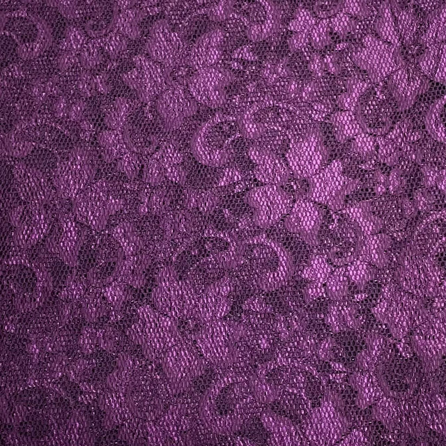 Pound A Metre 3 Metres 3 Metres Beautiful Rachelle Lace Fabric- 55" Wide (Plum)