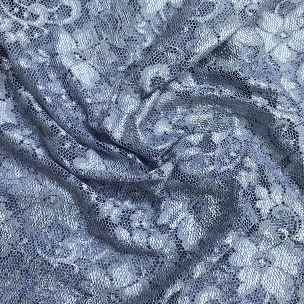 Pound A Metre 3 Metres Beautiful Rachelle Lace Fabric- 55" Wide (Slate)