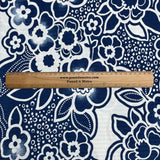 Pound A Metre 3 Metres Beautiful Textured Scuba Jersey- (Blue Floral)