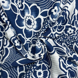Pound A Metre 3 Metres Beautiful Textured Scuba Jersey- (Blue Floral)