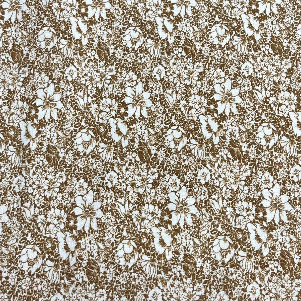 Pound A Metre 3 Metres Beautiful Textured Scuba Jersey- (Gold Flower)