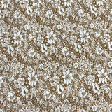 Pound A Metre 3 Metres Beautiful Textured Scuba Jersey- (Gold Flower)