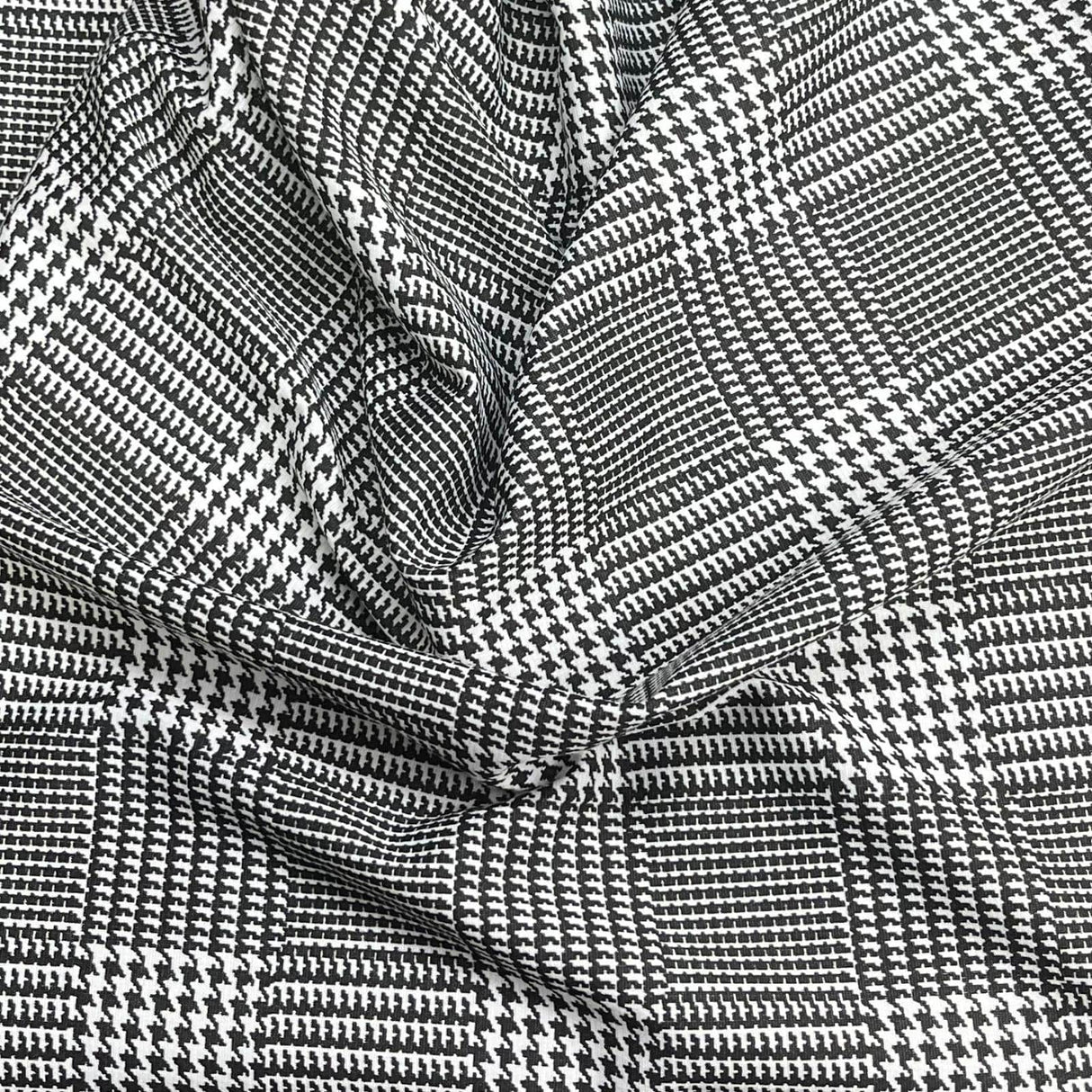 Pound A Metre 3 Metres Beautiful Textured Scuba Jersey- (Houndstooth)
