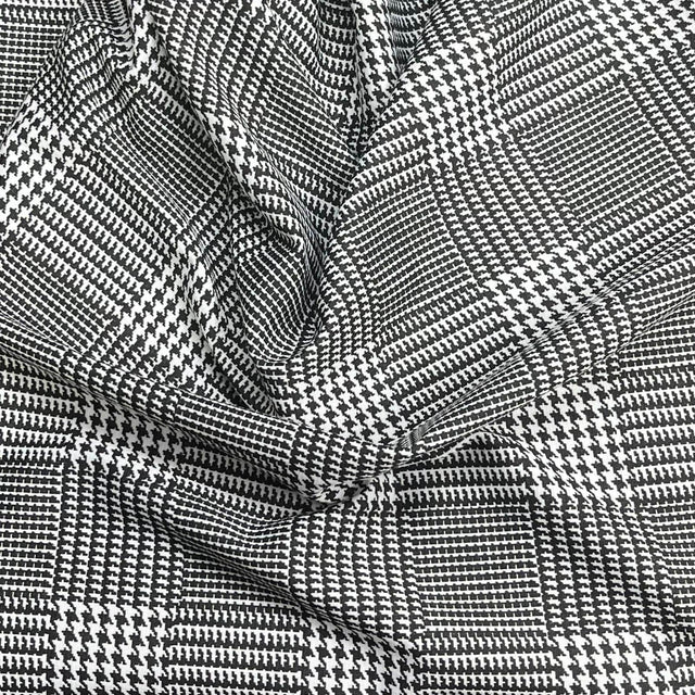 Pound A Metre 3 Metres Beautiful Textured Scuba Jersey- (Houndstooth)