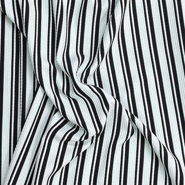 Pound A Metre 3 Metres Beautiful Textured Scuba Jersey- (Mint & Black)