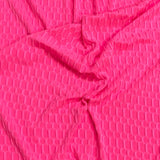 Pound A Metre 3 Metres Beautiful Textured Scuba Jersey- (Nylon Pink)