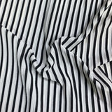 Pound A Metre 3 Metres 3 Metres Breathable Crinkle Crepe - 55" Wide (Black & White)
