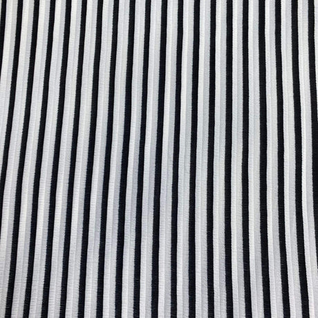 Pound A Metre 3 Metres 3 Metres Breathable Crinkle Crepe - 55" Wide (Black & White)