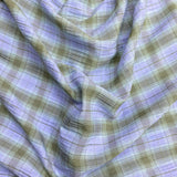 Pound A Metre 3 Metres 3 Metres Breathable Crinkle Crepe - 55" Wide (Lilac Gingham)