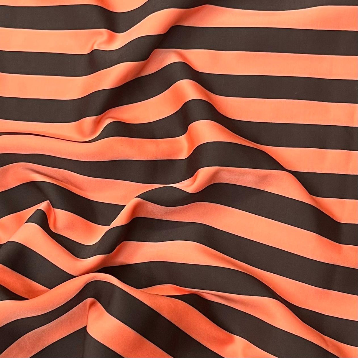 Pound A Metre 3 Metres Cotton Feel Crepe 55'' Wide - (Black & Orange)