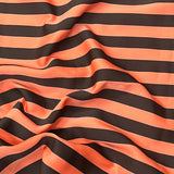Pound A Metre 3 Metres Cotton Feel Crepe 55'' Wide - (Black & Orange)
