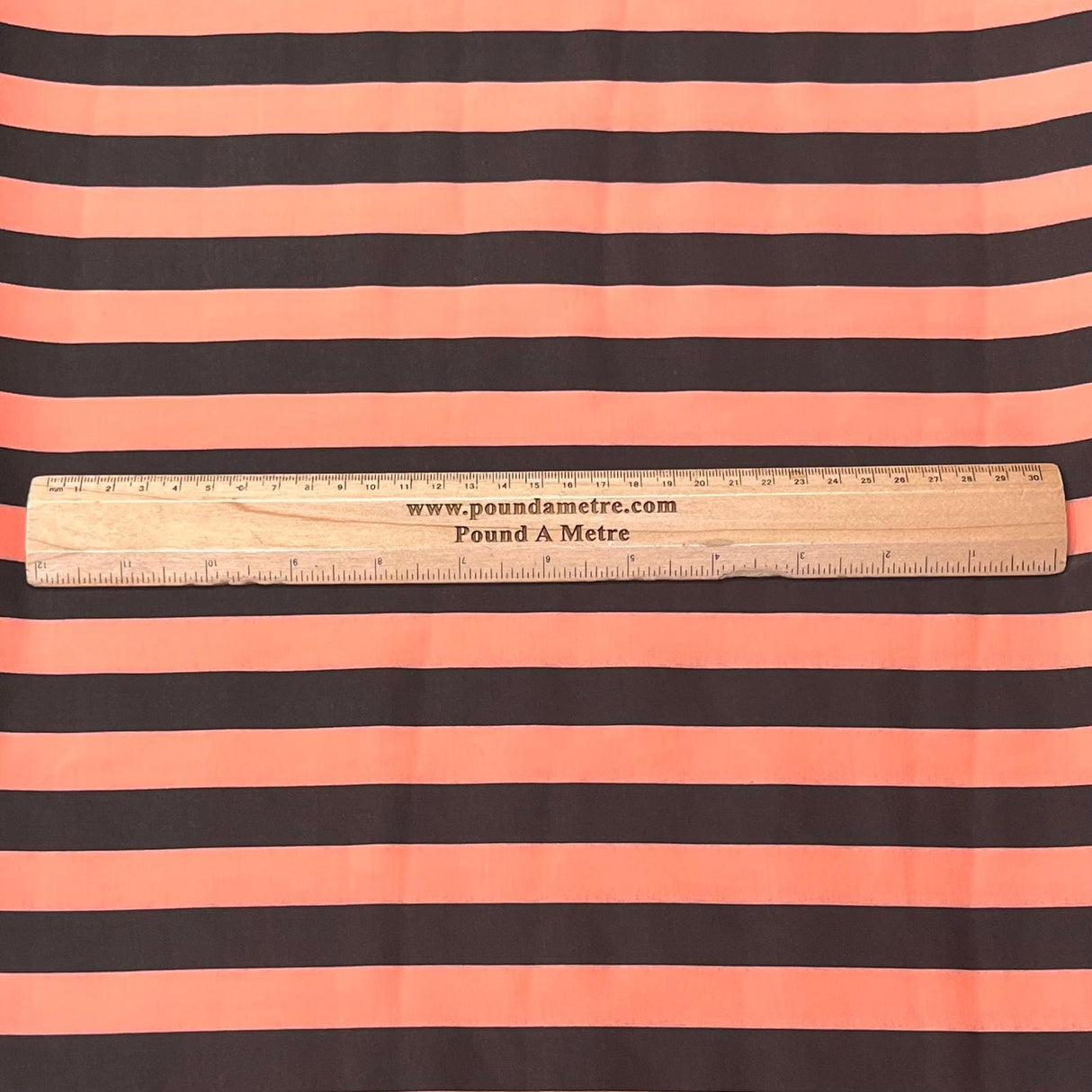 Pound A Metre 3 Metres Cotton Feel Crepe 55'' Wide - (Black & Orange)