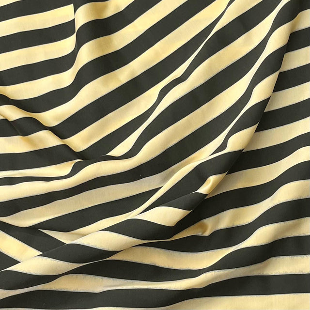 Pound A Metre 3 Metres Cotton Feel Crepe 55'' Wide - (Black & Yellow)