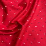 Pound A Metre 3 Metres 3 Metres Crinkle Poly-Cotton 55" Wide (Red Print)