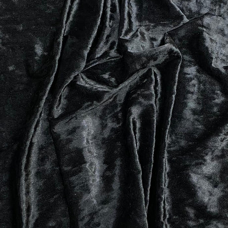 Pound A Metre 3 Metres Crushed Soft Velvet 55" Wide - (Black)