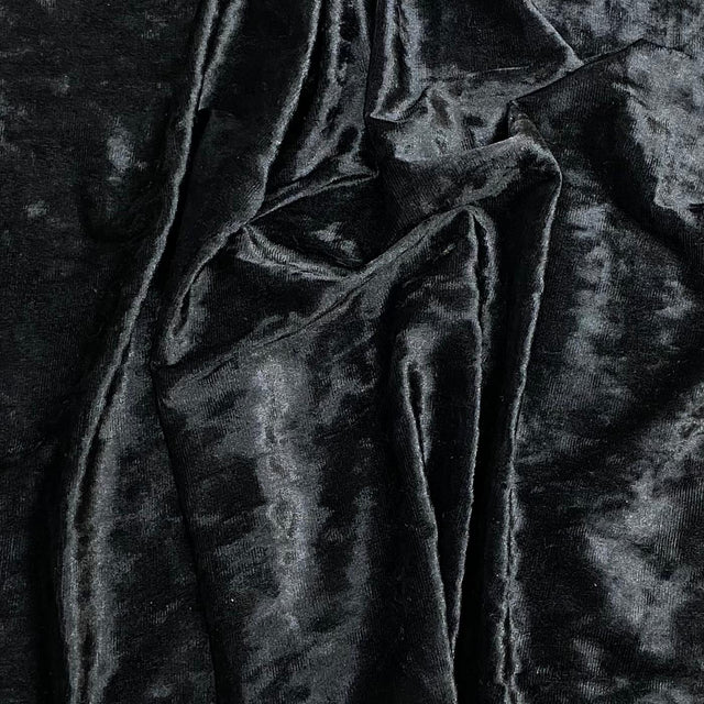 Pound A Metre 3 Metres Crushed Soft Velvet 55" Wide - (Black)