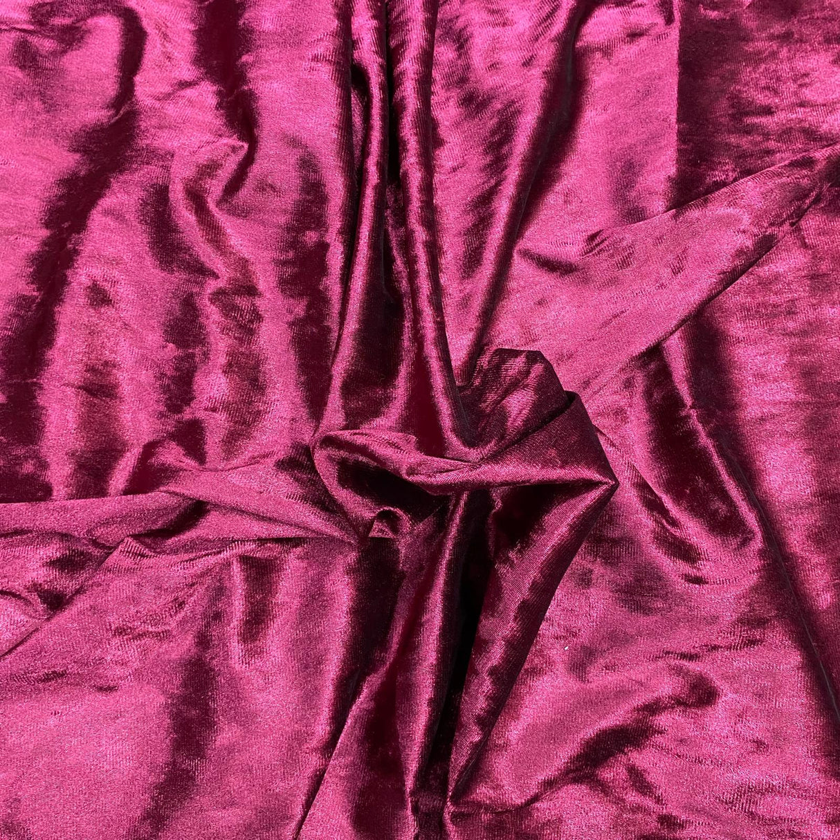 Pound A Metre 3 Metres Crushed Soft Velvet 55" Wide - (Burgundy)