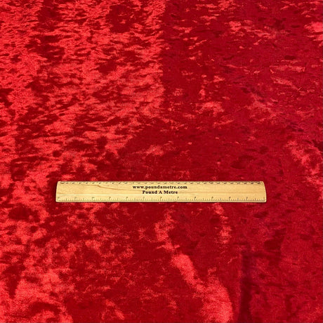 Pound A Metre 3 Metres 3 Metres Crushed Soft Velvet 55" Wide (Red)