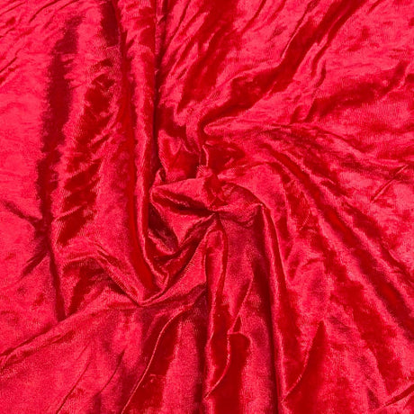 Pound A Metre 3 Metres Crushed Soft Velvet 55" Wide - (Red)