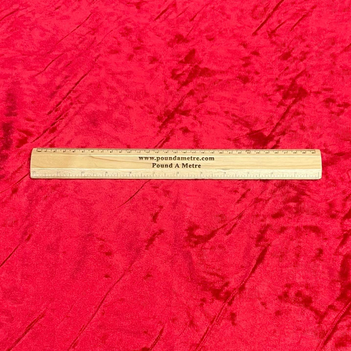 Pound A Metre 3 Metres Crushed Soft Velvet 55" Wide - (Red)