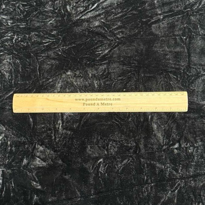 Pound A Metre 3 Metres 3 Metres Crushed Spandex Velvet 55" Wide (Black)