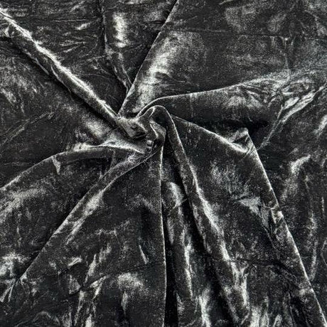 Pound A Metre 3 Metres 3 Metres Crushed Spandex Velvet 55" Wide (Black)