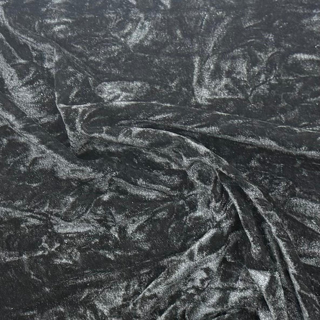 Pound A Metre 3 Metres 3 Metres Crushed Spandex Velvet 55" Wide (Black)