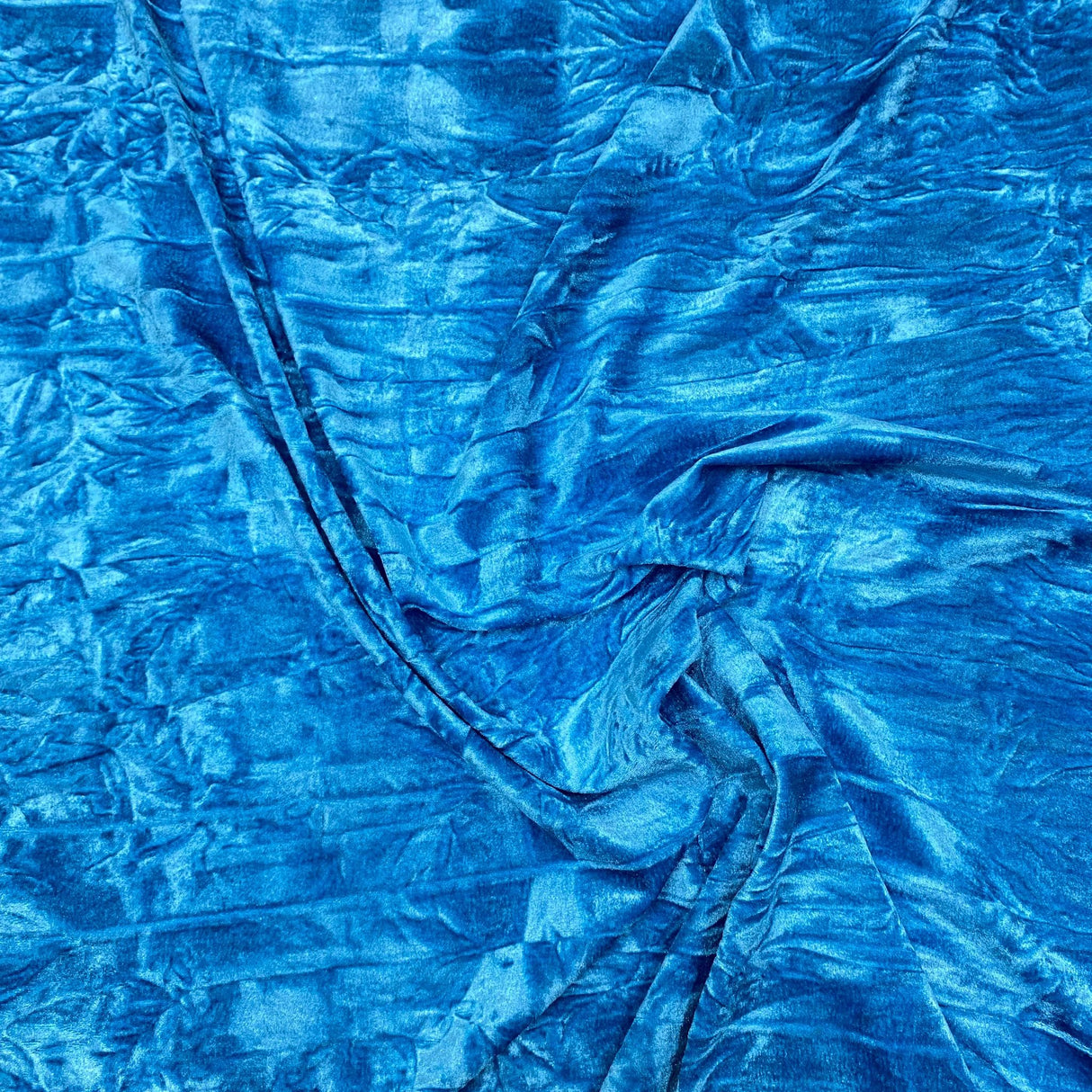 Pound A Metre 3 Metres 3 Metres Crushed Spandex Velvet 55" Wide (Blue)