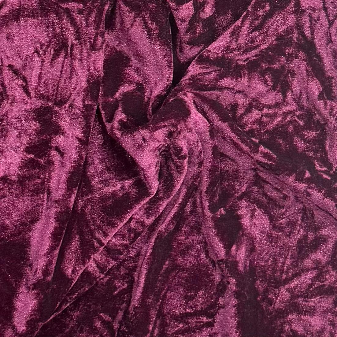 Pound A Metre 3 Metres 3 Metres Crushed Spandex Velvet 55" Wide (Burgundy)