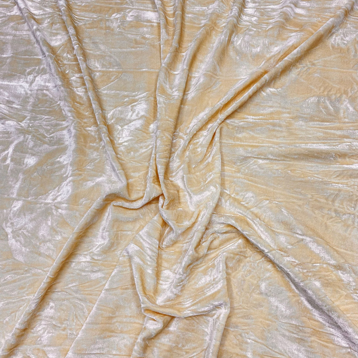 Pound A Metre 3 Metres 3 Metres Crushed Spandex Velvet 55" Wide (Cream)