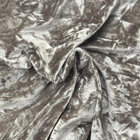 Pound A Metre 3 Metres 3 Metres Crushed Spandex Velvet 55" Wide (Stone)