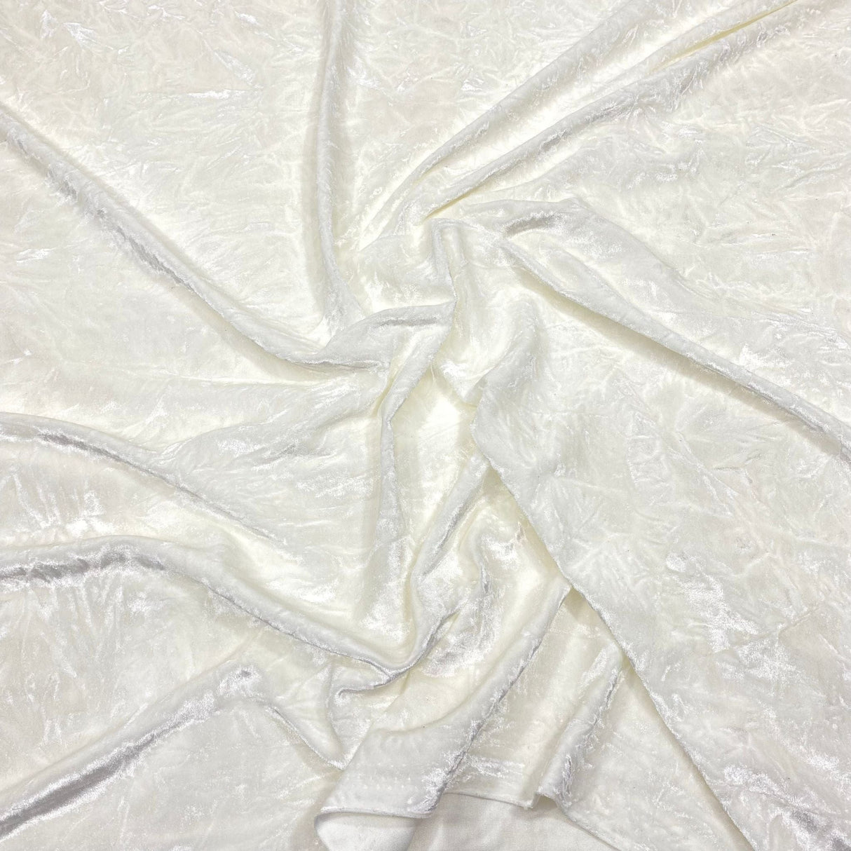 Pound A Metre 3 Metres 3 Metres Crushed Spandex Velvet 55" Wide (White)
