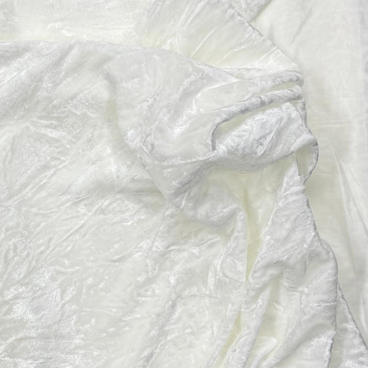Pound A Metre 3 Metres 3 Metres Crushed Spandex Velvet 55" Wide (White)