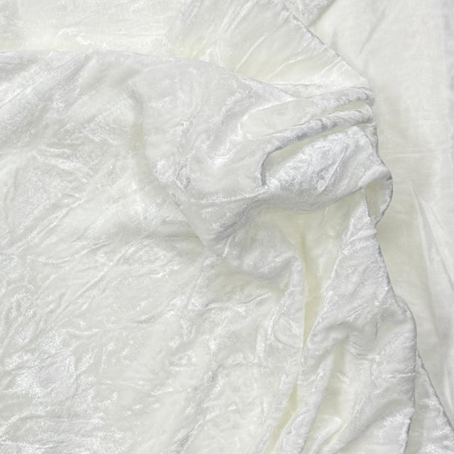 Pound A Metre 3 Metres 3 Metres Crushed Spandex Velvet 55" Wide (White)