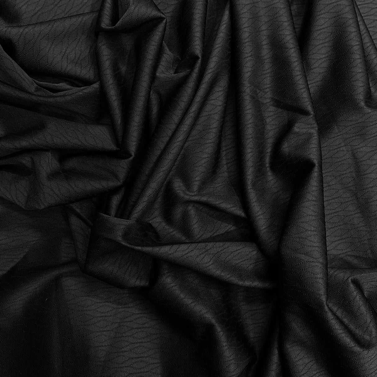Pound A Metre 3 Metres 3 Metres Cut Out Satin Effect Jersey - 55"  (Black)