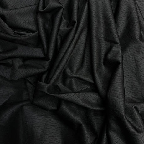 Pound A Metre 3 Metres 3 Metres Cut Out Satin Effect Jersey - 55"  (Black)