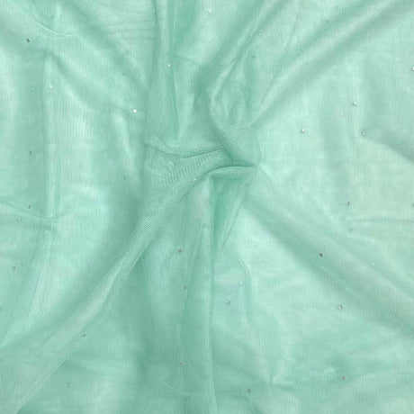 Pound A Metre 3 Metres Diamond Stretch Mesh Fabric 45" Wide (Mint)