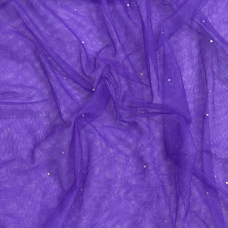 Pound A Metre 3 Metres Diamond Stretch Mesh Fabric 45" Wide (Purple)
