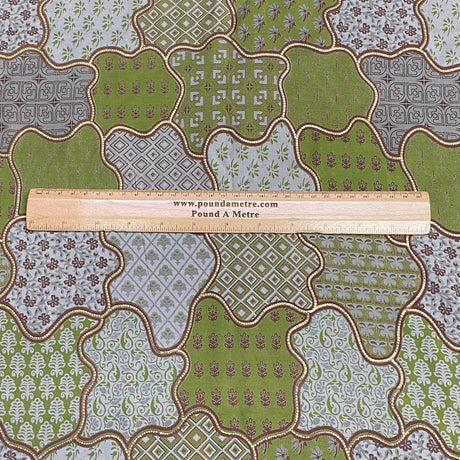 Pound A Metre 3 Metres Digital Print Roman Silk- 45" Wide (Green) (EOL)