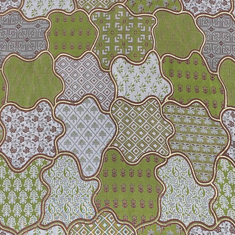 Pound A Metre 3 Metres Digital Print Roman Silk- 45" Wide (Green) (EOL)