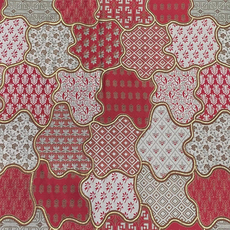 Pound A Metre 3 Metres Digital Print Roman Silk- 45" Wide (Maroon)