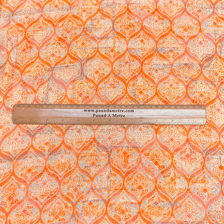 Pound A Metre 3 Metres Digital Print Roman Silk- 45" Wide (Orange)