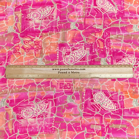 Pound A Metre 3 Metres Digital Print Roman Silk- 45" Wide (Pink) (EOL)