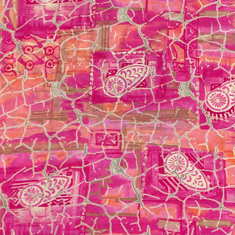 Pound A Metre 3 Metres Digital Print Roman Silk- 45" Wide (Pink) (EOL)