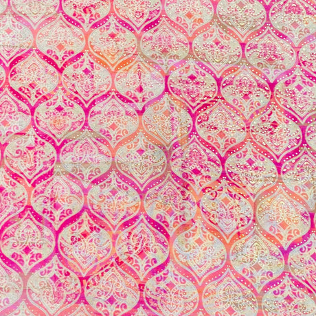 Pound A Metre 3 Metres Digital Print Roman Silk- 45" Wide (Pink) (EOL)