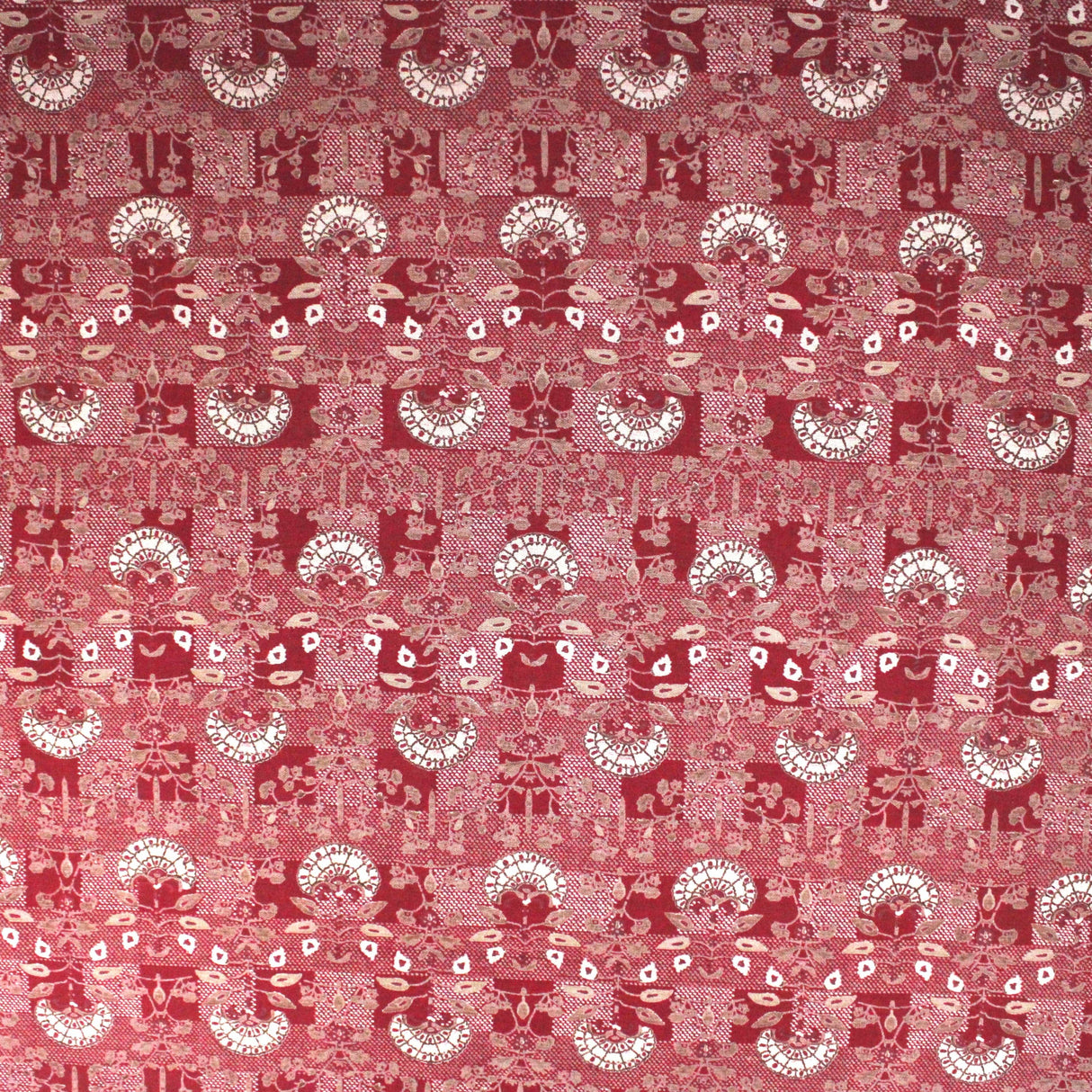 Pound A Metre 3 Metres Digital Print Roman Silk- 45" Wide (Red Baroque)
